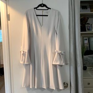 White dress with bell sleeves